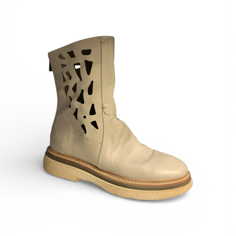 A.S.98 Idelco CREAM Leather Boots